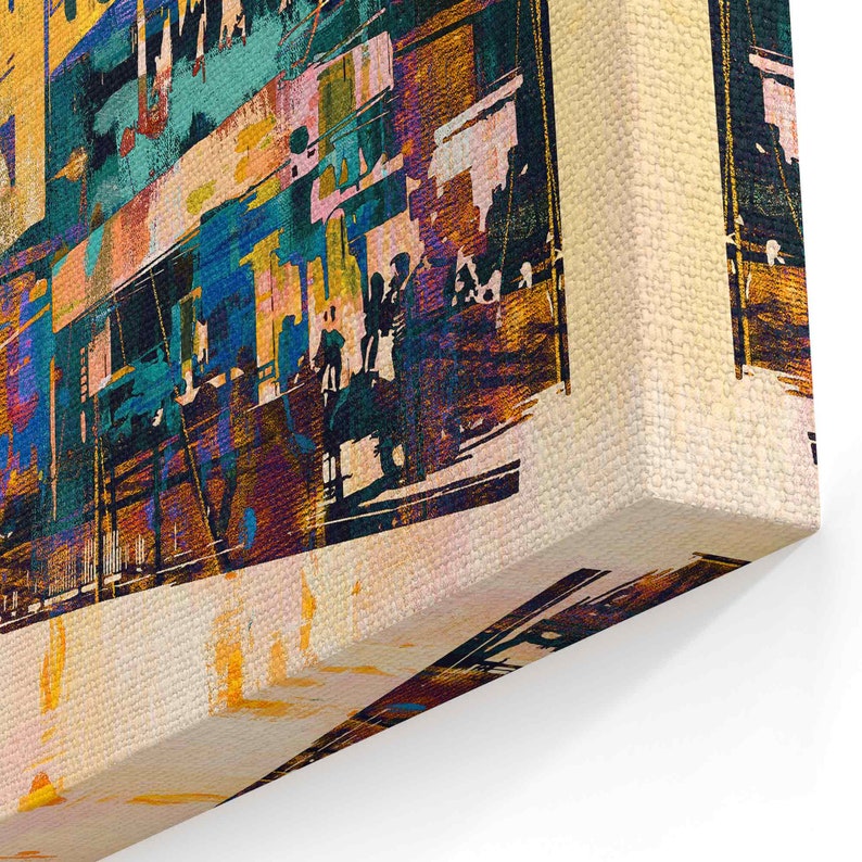 Abstract City Canvas Print Abstract City Wall Art Etsy