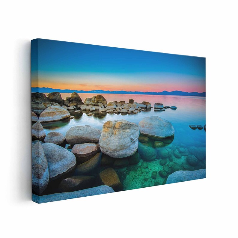 Lake Tahoe Wall Art Canvas Lake Tahoe Canvas Print Multiple Etsy