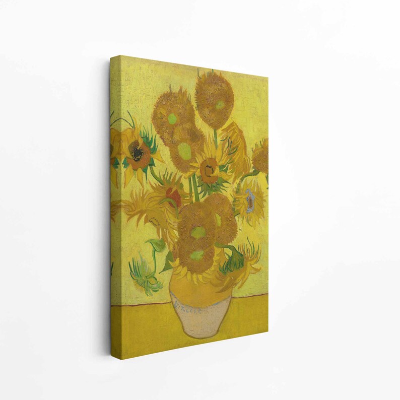 Sunflowers Van Gogh Wall Art Sunflowers Canvas Print Etsy