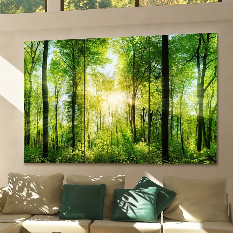 Forest Wall Art Canvas Forest Canvas Print Multiple Sizes Etsy