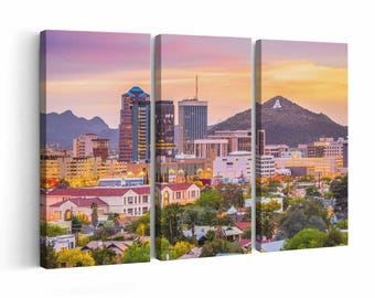 Tucson Skyline wall art | Canvas or Poster Print (framed) | Color / Black & White