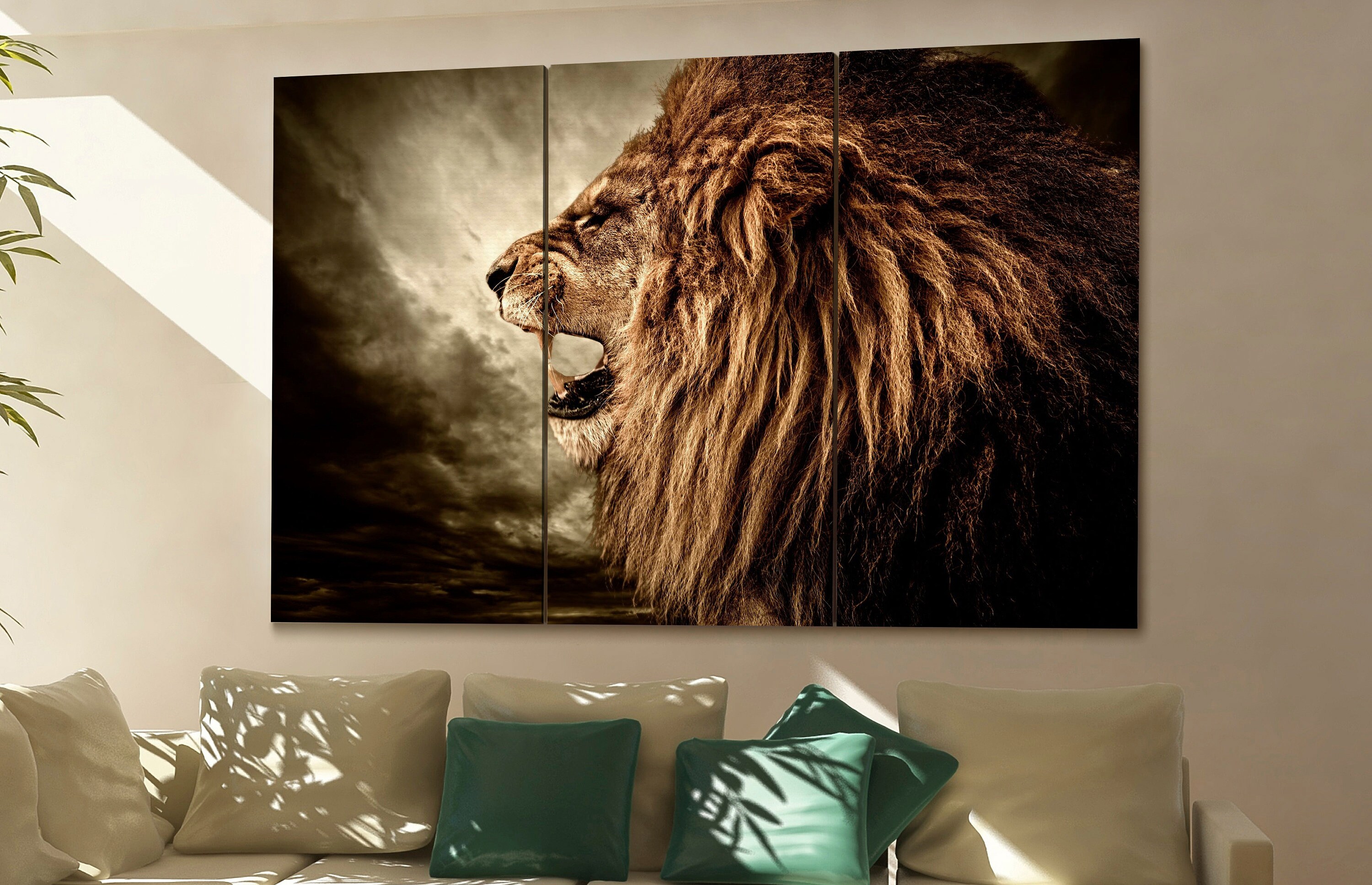 lion canvas wall art