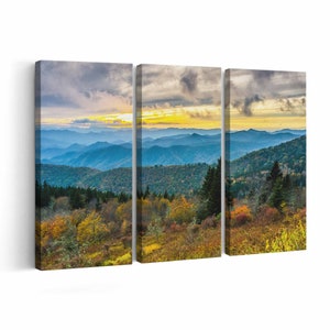 Cowee Mountains, Blue Ridge Parkway Canvas print || Cowee Mountains, Blue Ridge Parkway Wall Art || Cowee Mountains, Blue Ridge Parkway Post