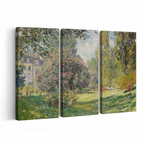 The Parc Monceau Claude Monet Canvas Print || The Parc Monceau Wall Art ||Multiple Sizes Wrapped Canvas on Wooden Frame