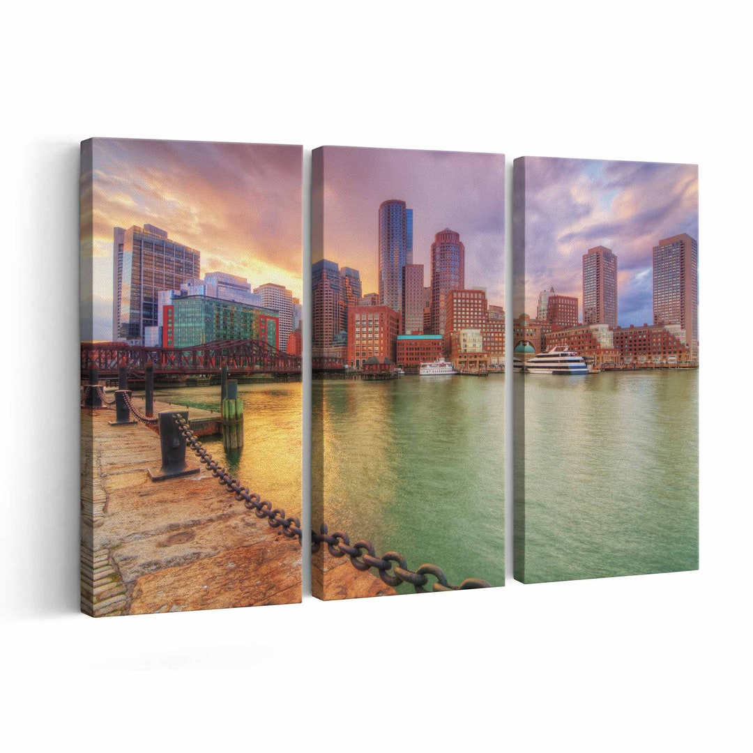 Boston Canvas Print Boston Wall Art Boston Poster Boston Home Decor