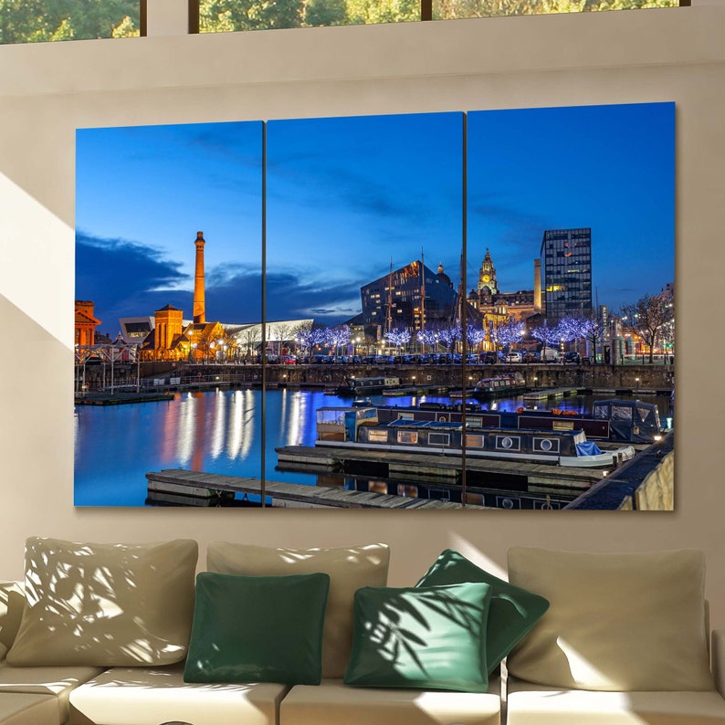 Liverpool Skyline Wall Art Liverpool Canvas Print Multiple Etsy