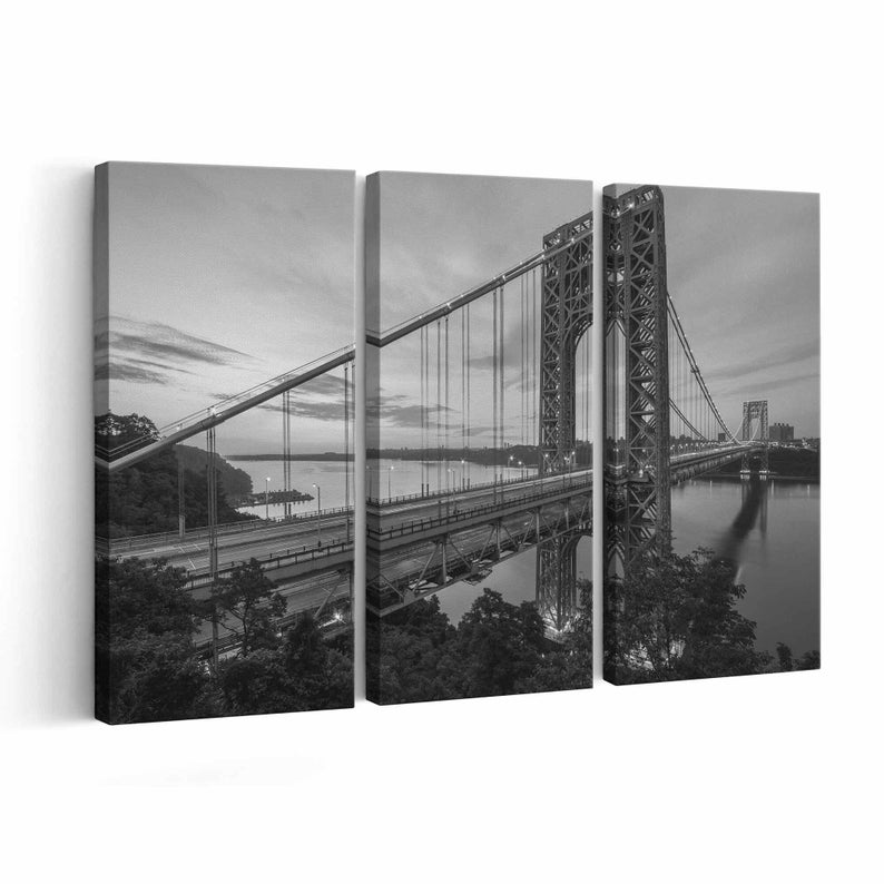 George Washington Bridge Skyline wall art | Canvas or Poster Print (framed) | Color / Black & White image 8