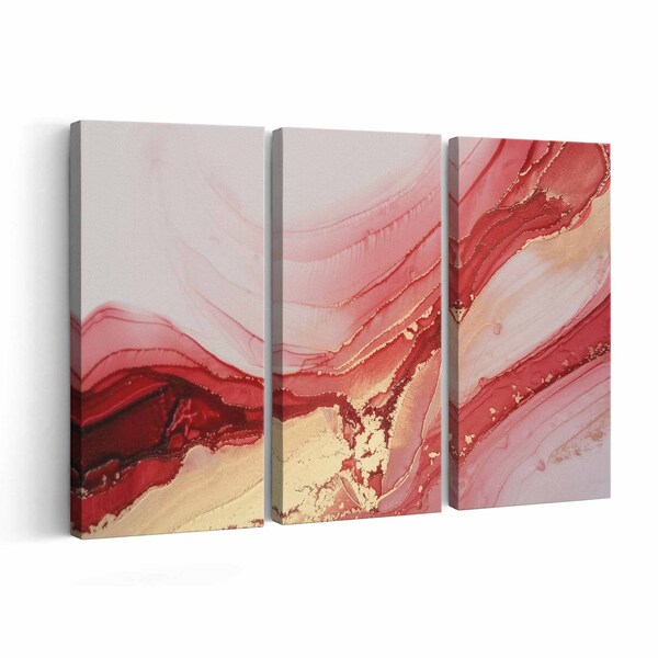 Burgundy and Gold Picture Wall Art Etsy