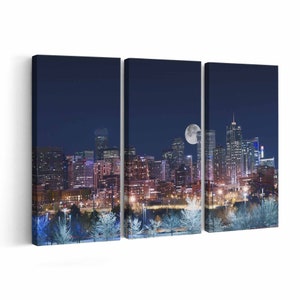 Denver Skyline Canvas print || Denver Skyline Wall Art || Denver Skyline Poster || Denver Skyline home decor || Denver Skyline Print