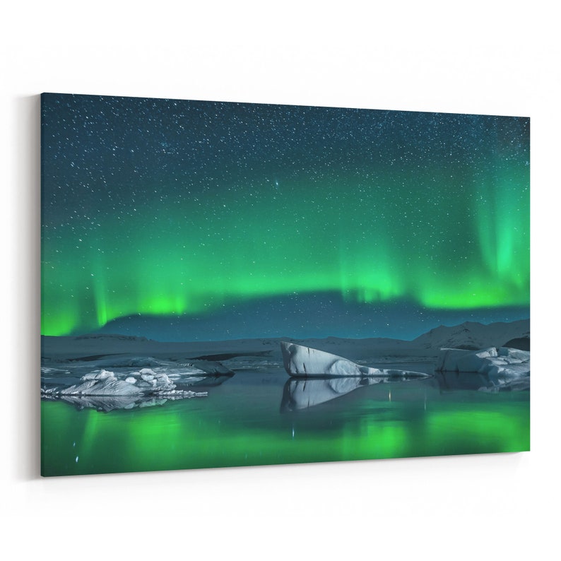 Northern Lights Canvas Wall Art Northern Lights Canvas Art Etsy