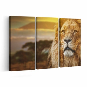 Lion Canvas print || Lion Wall Art || Lion Poster || Lion home decor || Lion Print