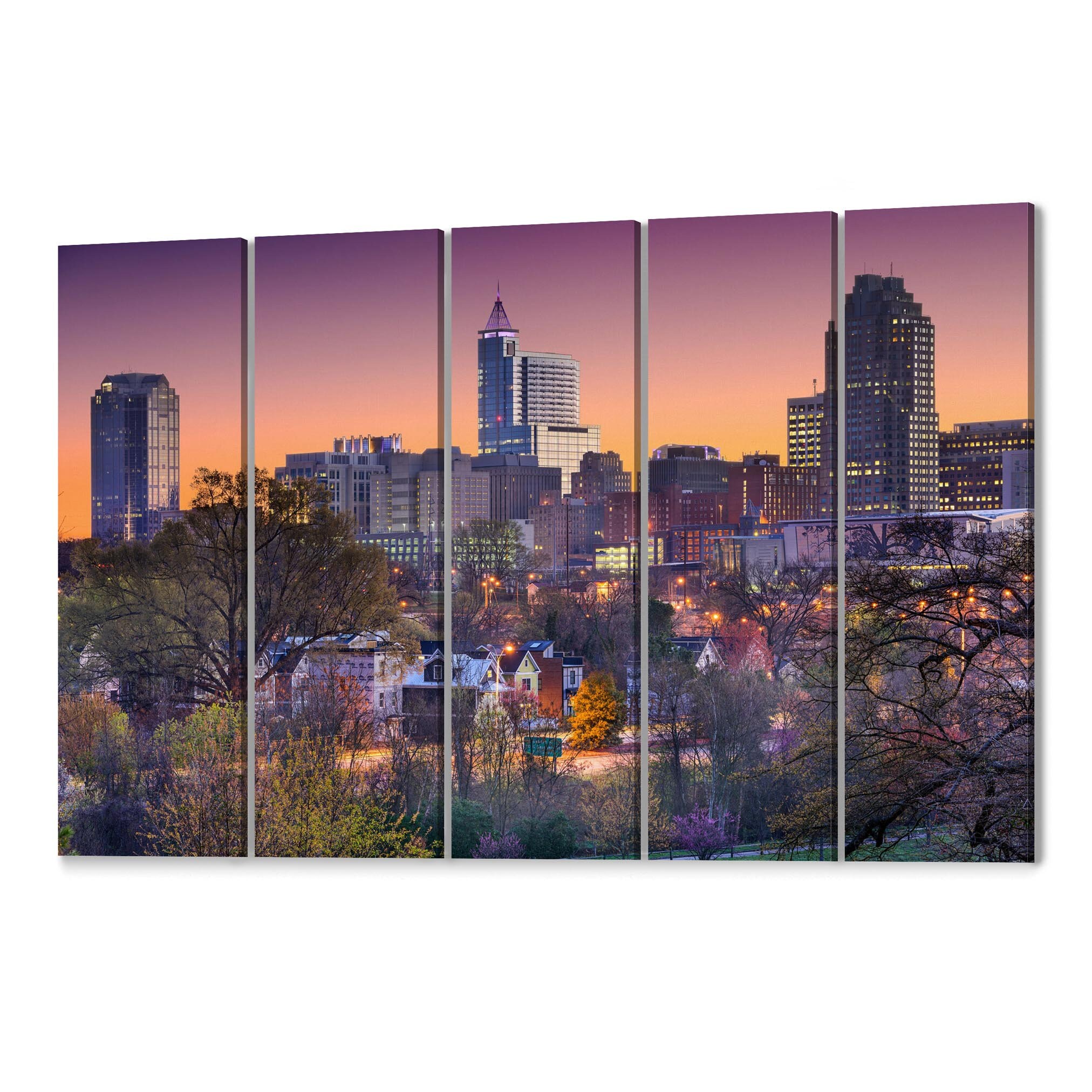 Raleigh Skyline Wall Art Canvas Raleigh Canvas Print Multiple Etsy