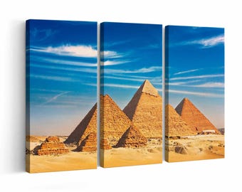 Pyramids wall art | Canvas or Poster Print (framed) | Color / Black & White