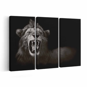 Lion Canvas print || Lion Wall Art || Lion Poster || Lion home decor || Lion Print