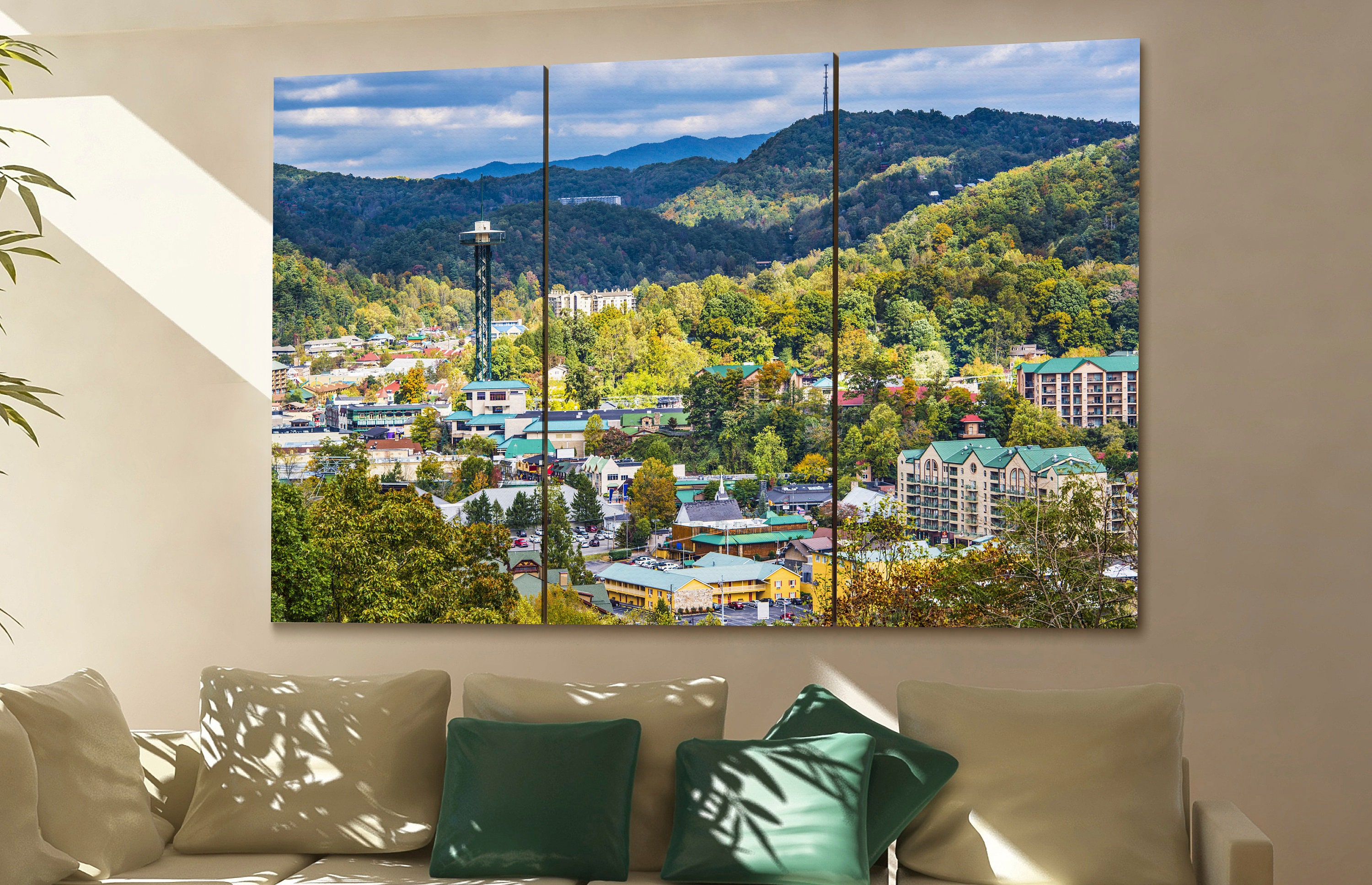 Gatlinburg skyline Gatlinburg wall art Gatlinburg city Etsy
