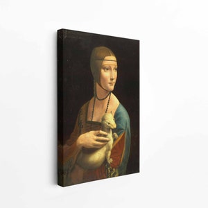 Lady With An Ermine Leonardo Da Vinci Canvas Print