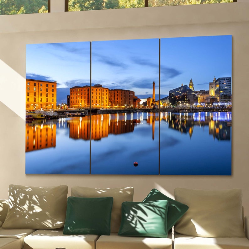 Liverpool Skyline Wall Art Canvas Liverpool Canvas Print Etsy