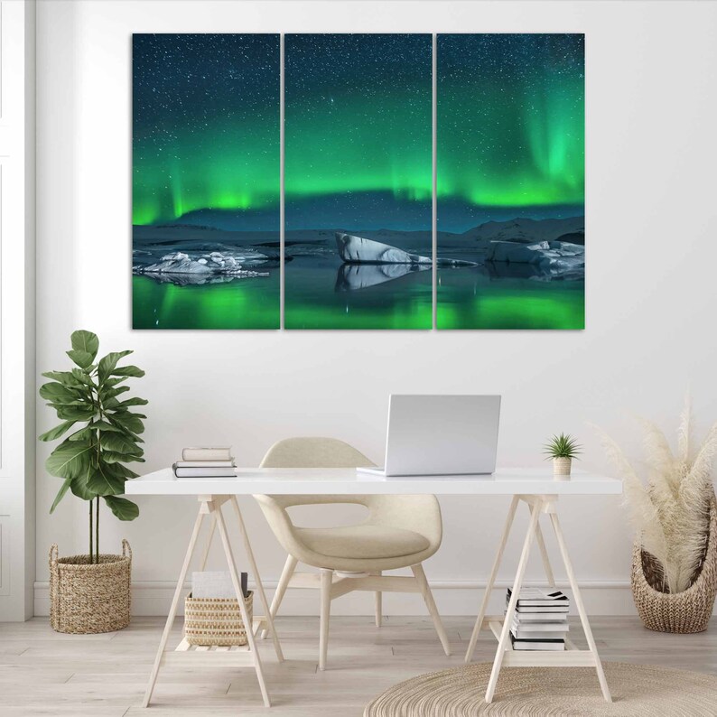 Northern Lights Canvas Wall Art Northern Lights Canvas Art Etsy