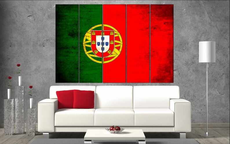 Portugal Flag Canvas Wall Art Art Print Large Canvas Wall Art Etsy