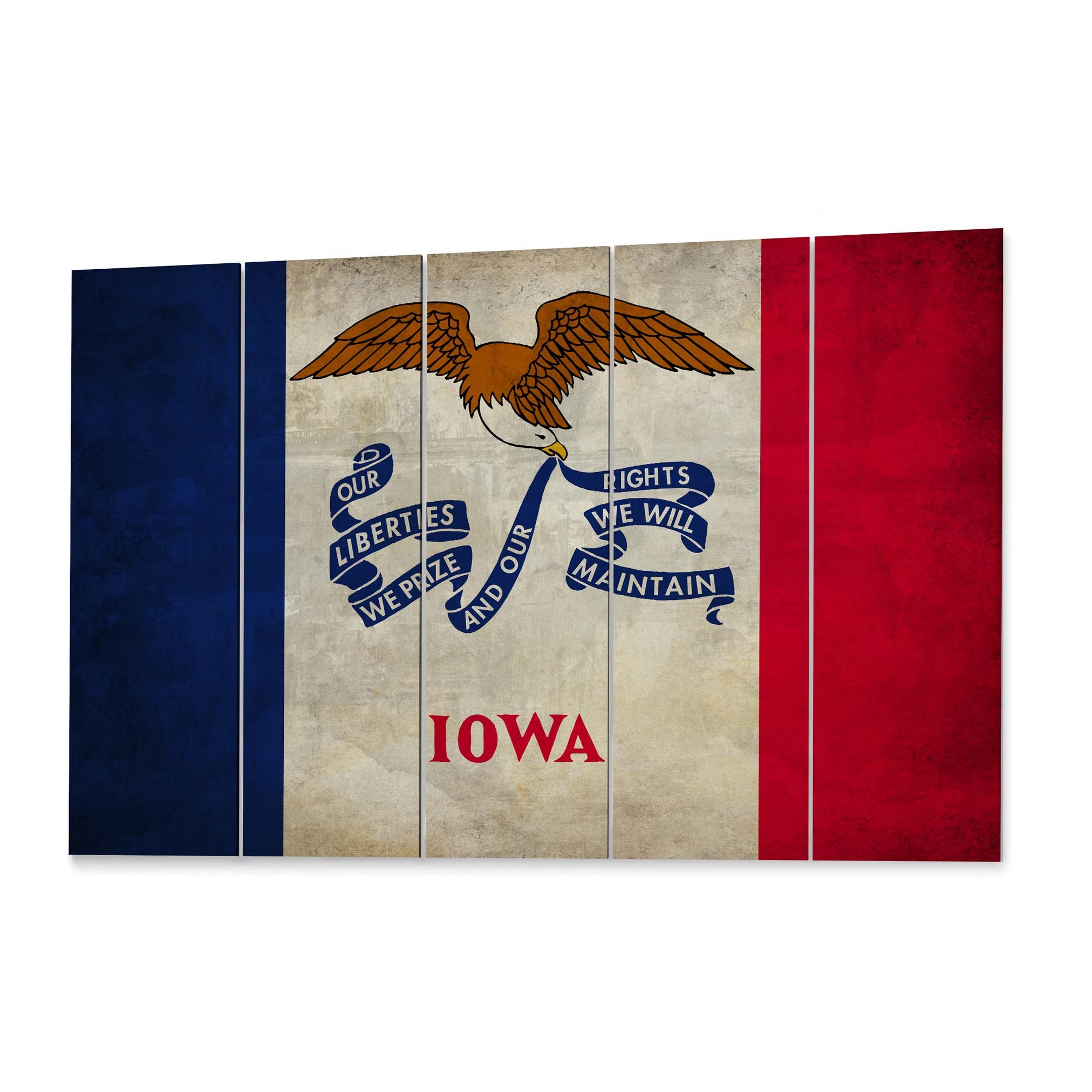 Iowa State Flag Canvas Print Iowa State Flag Wall Art Canvas Etsy