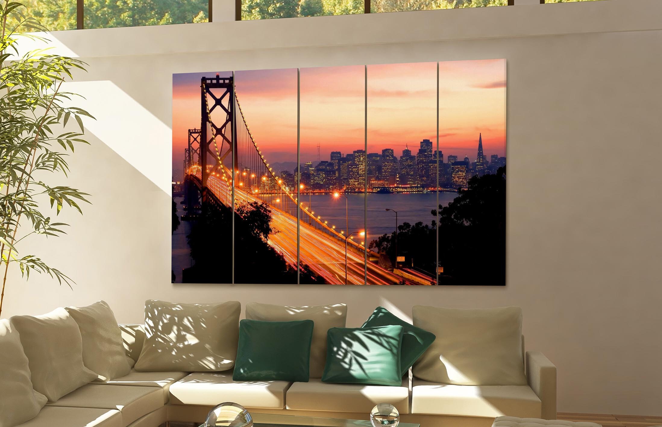 San Francisco Skyline Wall Art Canvas San Francisco Canvas Etsy
