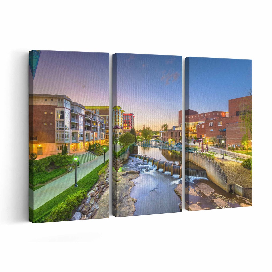 Greenville Canvas Print Greenville Wall Art Greenville Poster