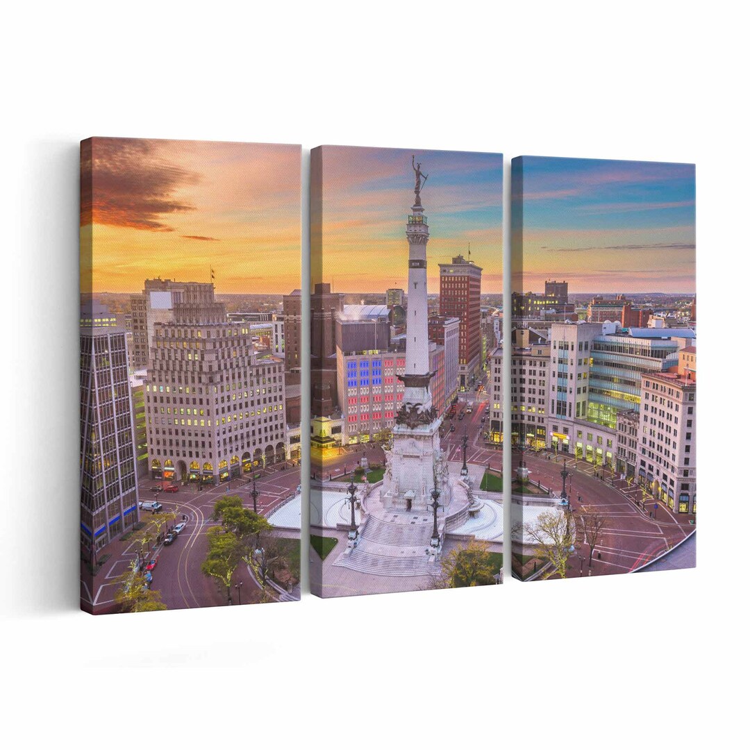 Indianapolis Skyline Canvas Print Indianapolis Skyline Wall Art