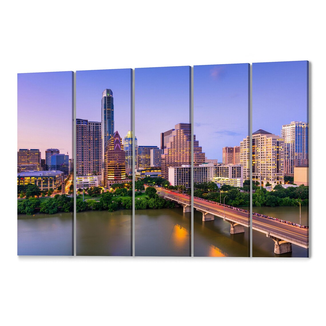 Austin Canvas Print Austin Wall Art Canvas Texas Multiple Etsy