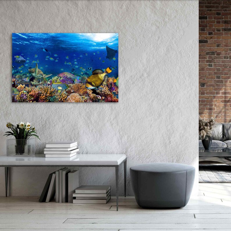 Underwater Coral Reef Canvas Print Underwater Coral Reef - Etsy