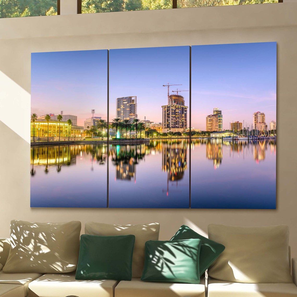 St. Petersburg Skyline Wall Art St. Petersburg Canvas Print Etsy