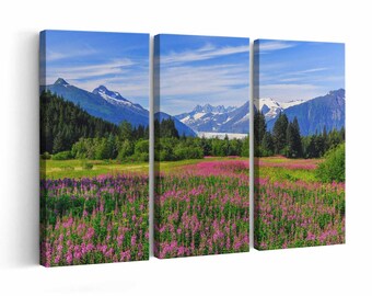 Juneau, Alaska skyline print | Canvas or Poster (framed) | Color / Black & White
