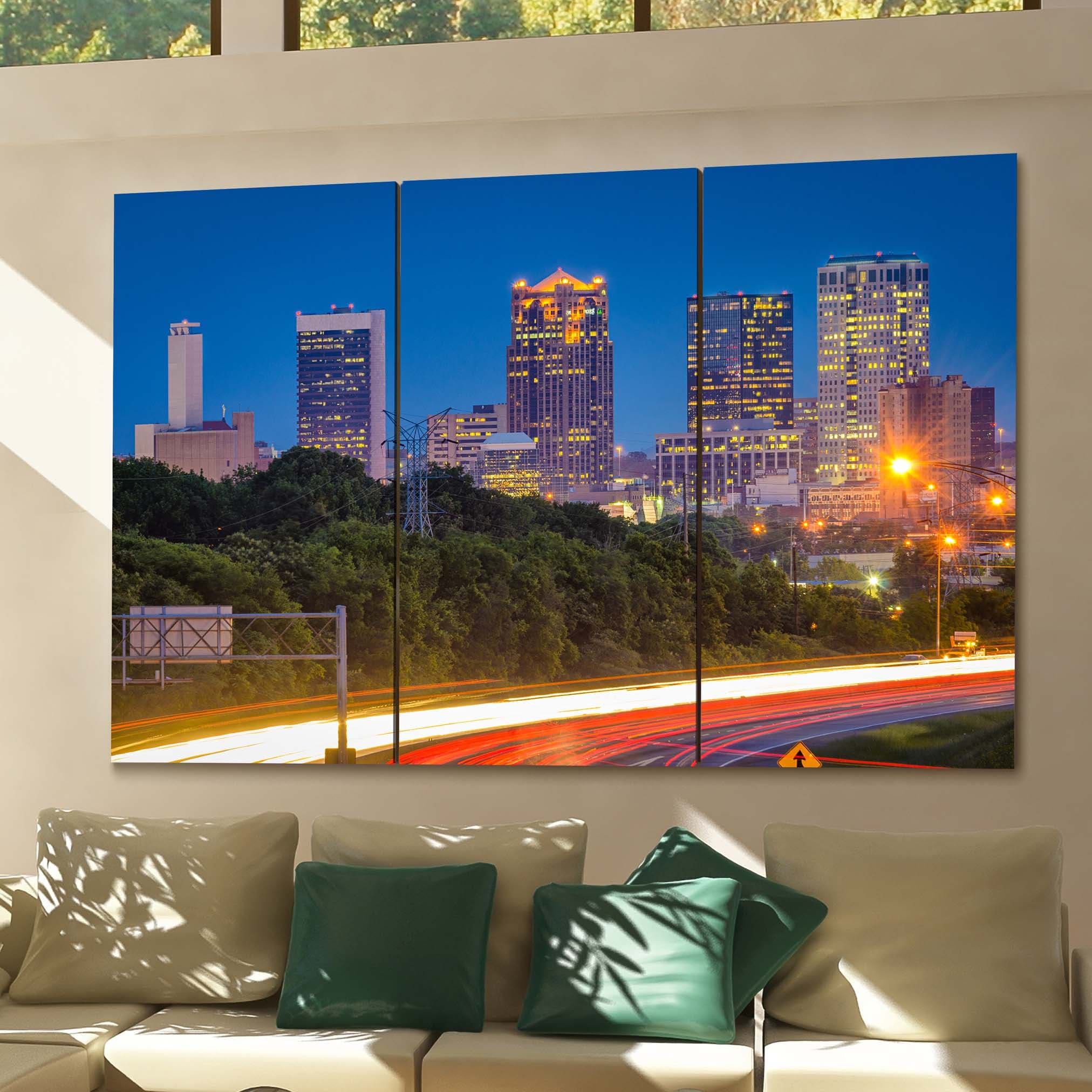 Birmingham Skyline Wall Art Canvas Birmingham Canvas Print Etsy
