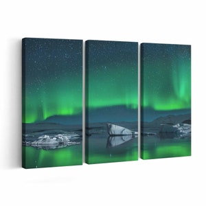 Northern Lights Canvas print || Northern Lights Wall Art || Northern Lights Poster || Northern Lights home decor || Northern Lights Print