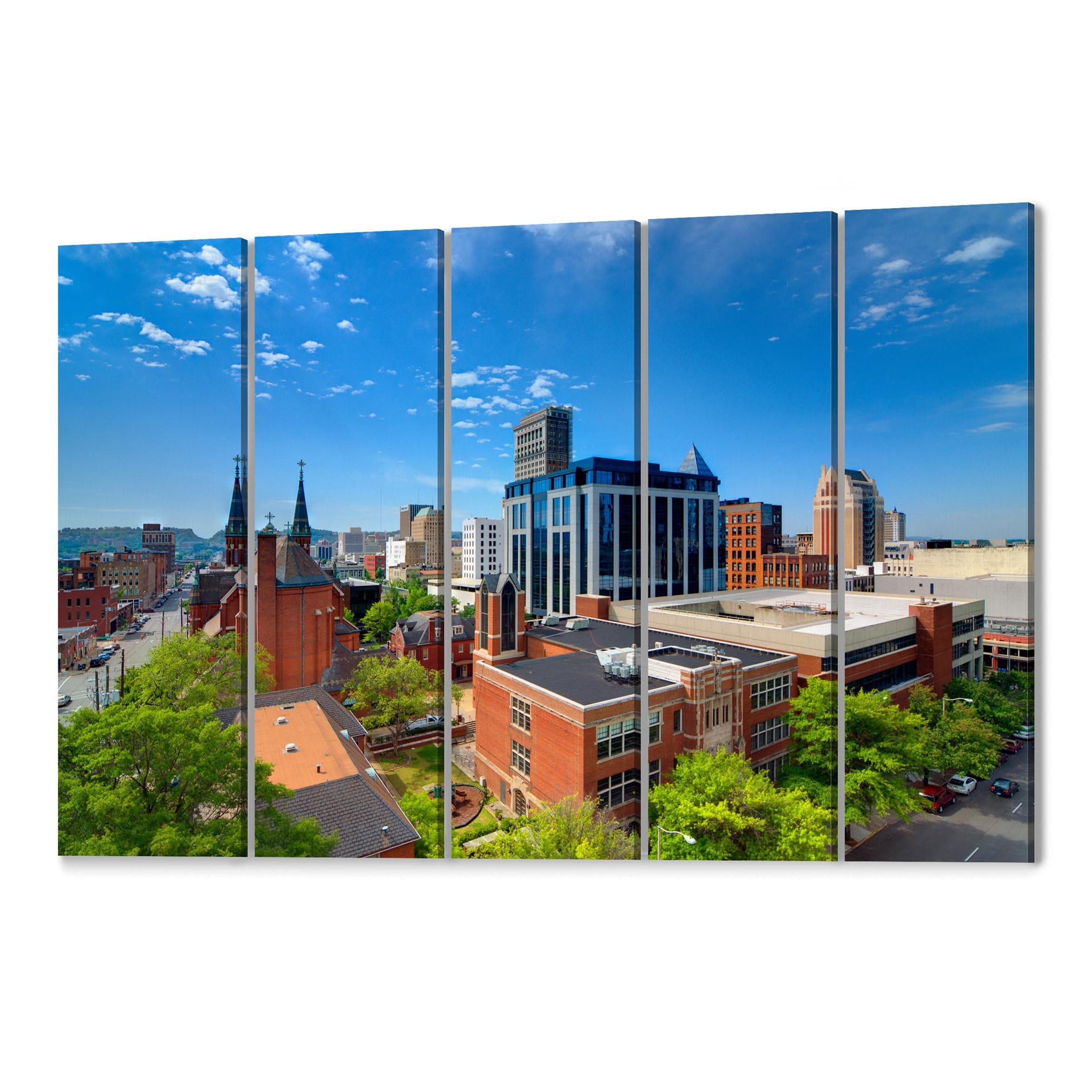 Birmingham Skyline Canvas Birmingham Canvas Wall Art Alabama Etsy
