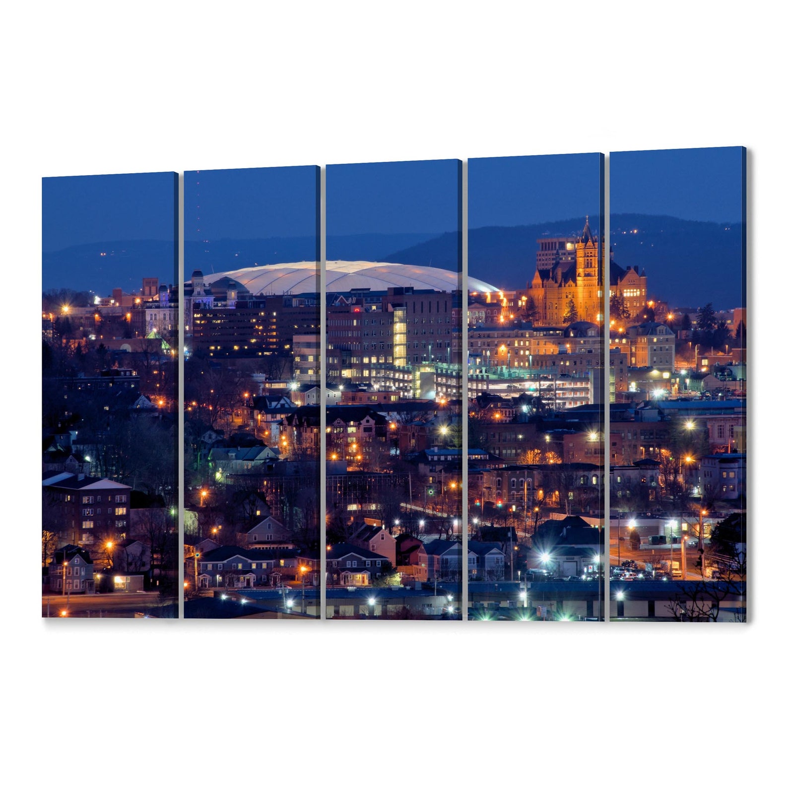 Syracuse Skyline Wall Art Syracuse Canvas Print Multiple Sizes Etsy