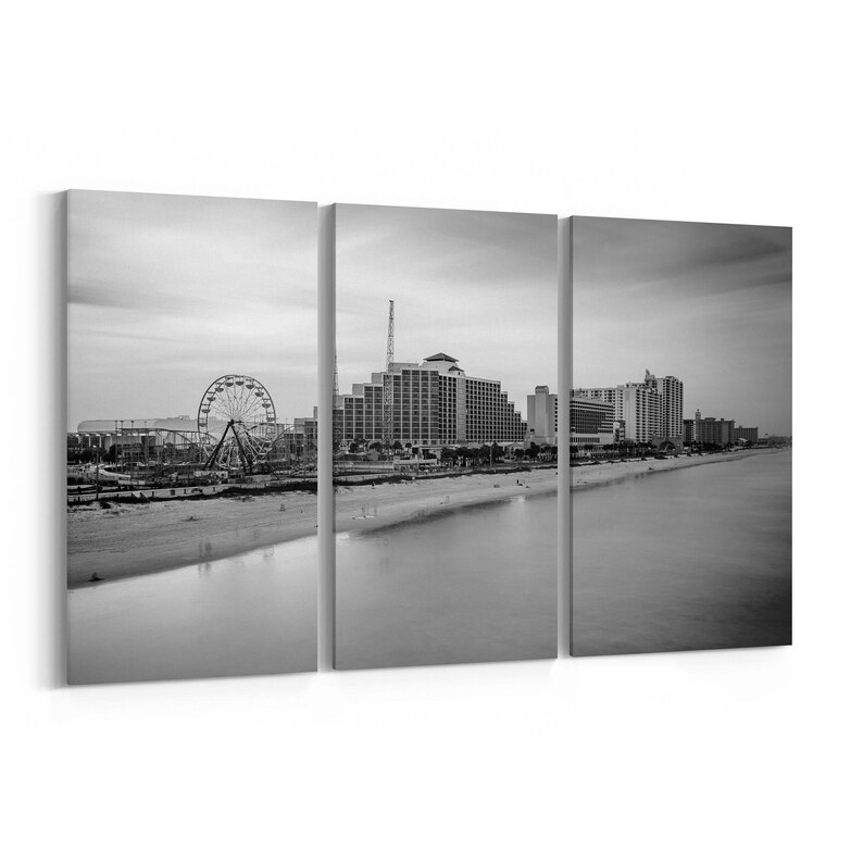 Daytona Beach Skyline Wall Art Daytona Beach Canvas Print Etsy
