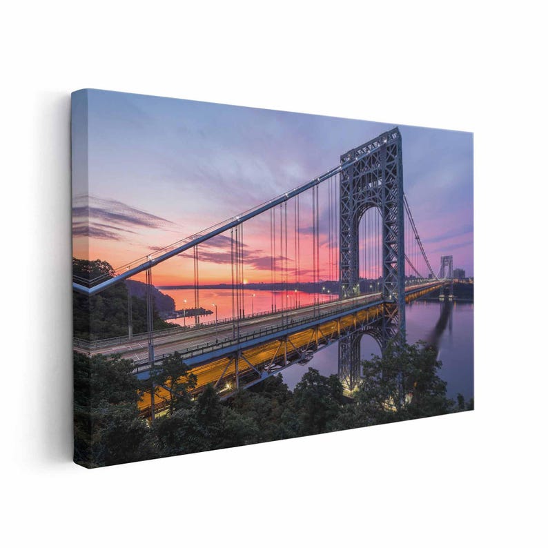 George Washington Bridge Skyline wall art | Canvas or Poster Print (framed) | Color / Black & White image 3