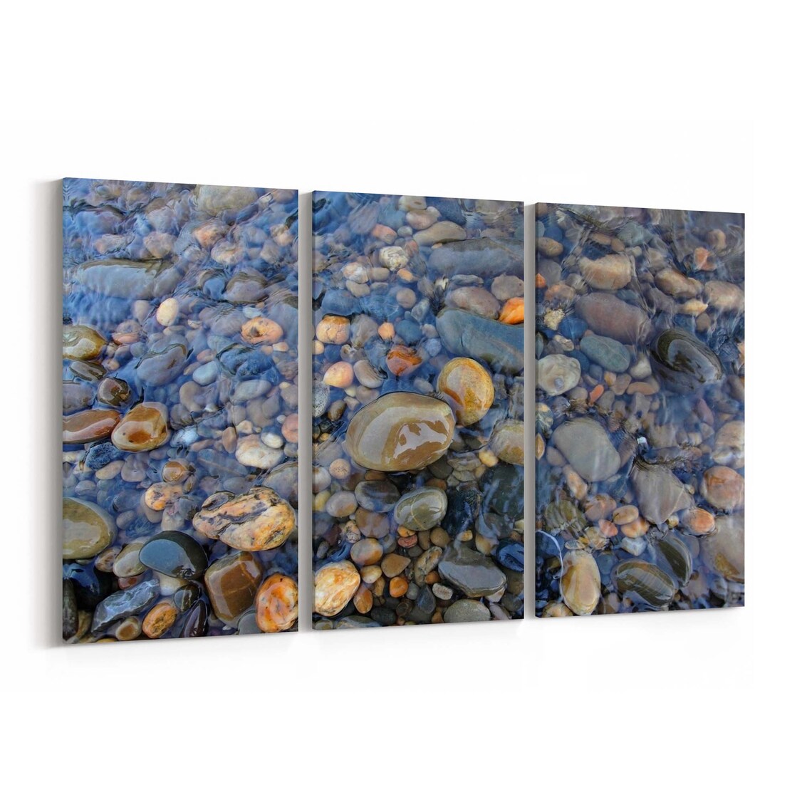River Rocks Canvas Print River Rocks Wall Art Canvas Multiple Etsy