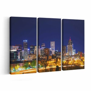 Denver Skyline Canvas print || Denver Skyline Wall Art || Denver Skyline Poster || Denver Skyline home decor || Denver Skyline Print