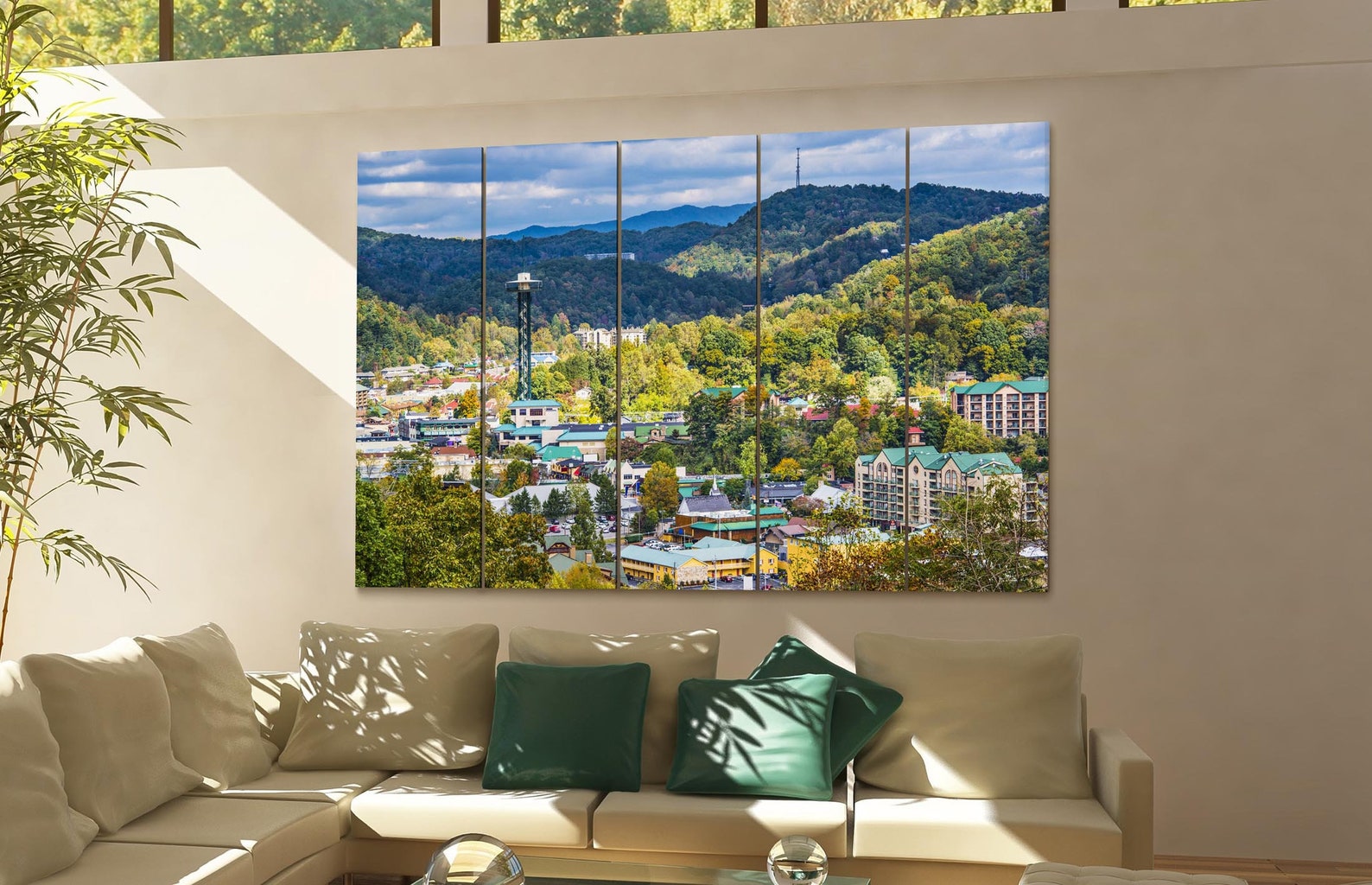 Gatlinburg Skyline Wall Art Gatlinburg Canvas Print Tennessee Etsy