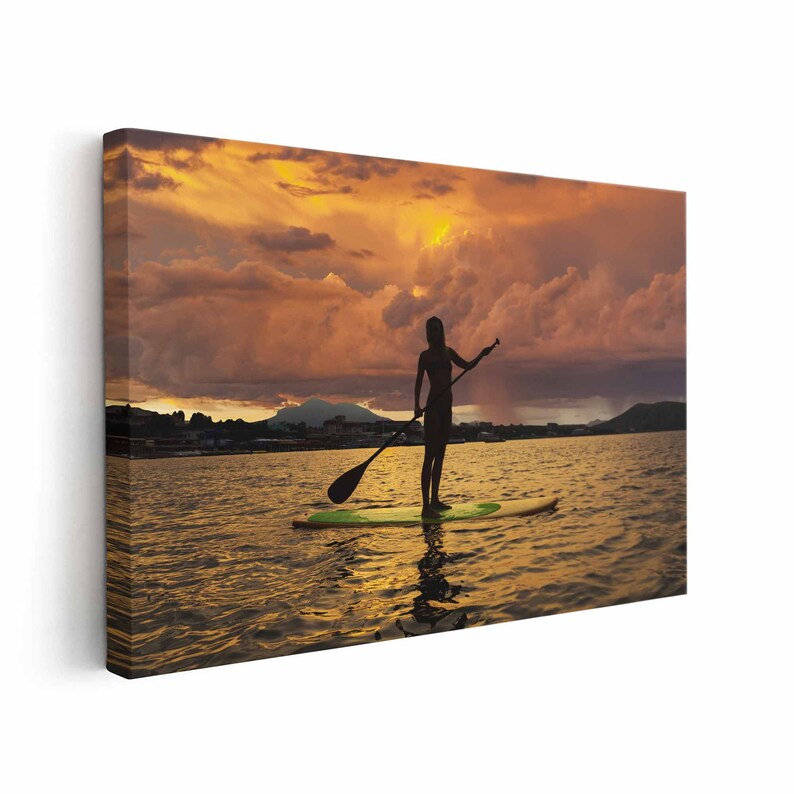 Paddle Board Canvas Print Paddle Board Wall Art Canvas Etsy
