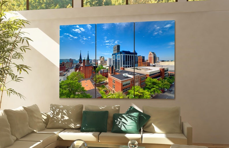 Birmingham Skyline Canvas Birmingham Canvas Wall Art Alabama Etsy