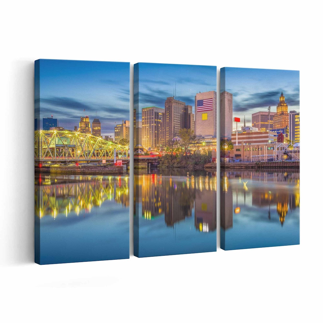 Newark Skyline Canvas Print Newark Skyline Wall Art Newark Skyline