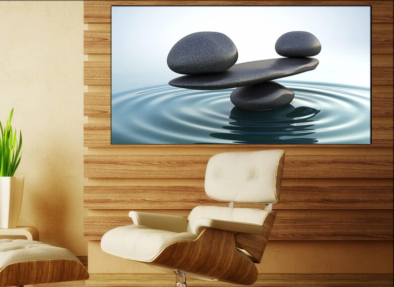 Zen stones canvas wall art Zen stones canvas wall art art Etsy