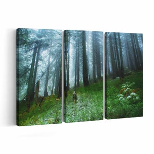 Sunlight Glare Through Forest Canvas print || Sunlight Glare Through Forest Wall Art || Sunlight Glare Through Forest Poster || Sunlight Gla