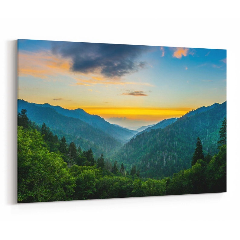 Great Smoky Mountains Canvas Print Great Smoky Mountains Wall | Etsy