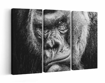 Gorilla wall art | Canvas or Poster Print (framed) | Color / Black & White