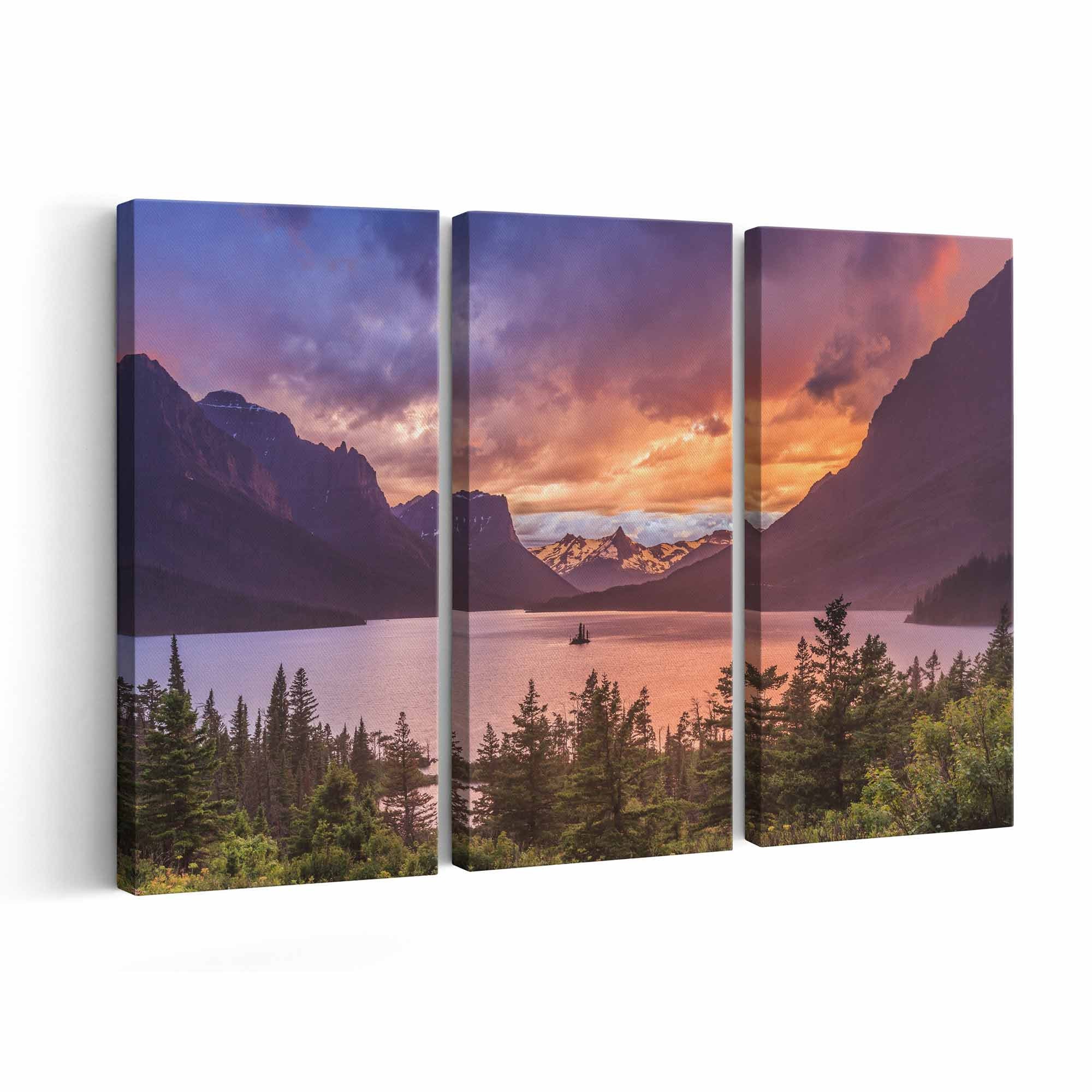 St. Mary Lake Canvas print || St. Mary Lake Wall Art || St. Mary Lake Poster || St. Mary Lake home decor || St. Mary Lake Print