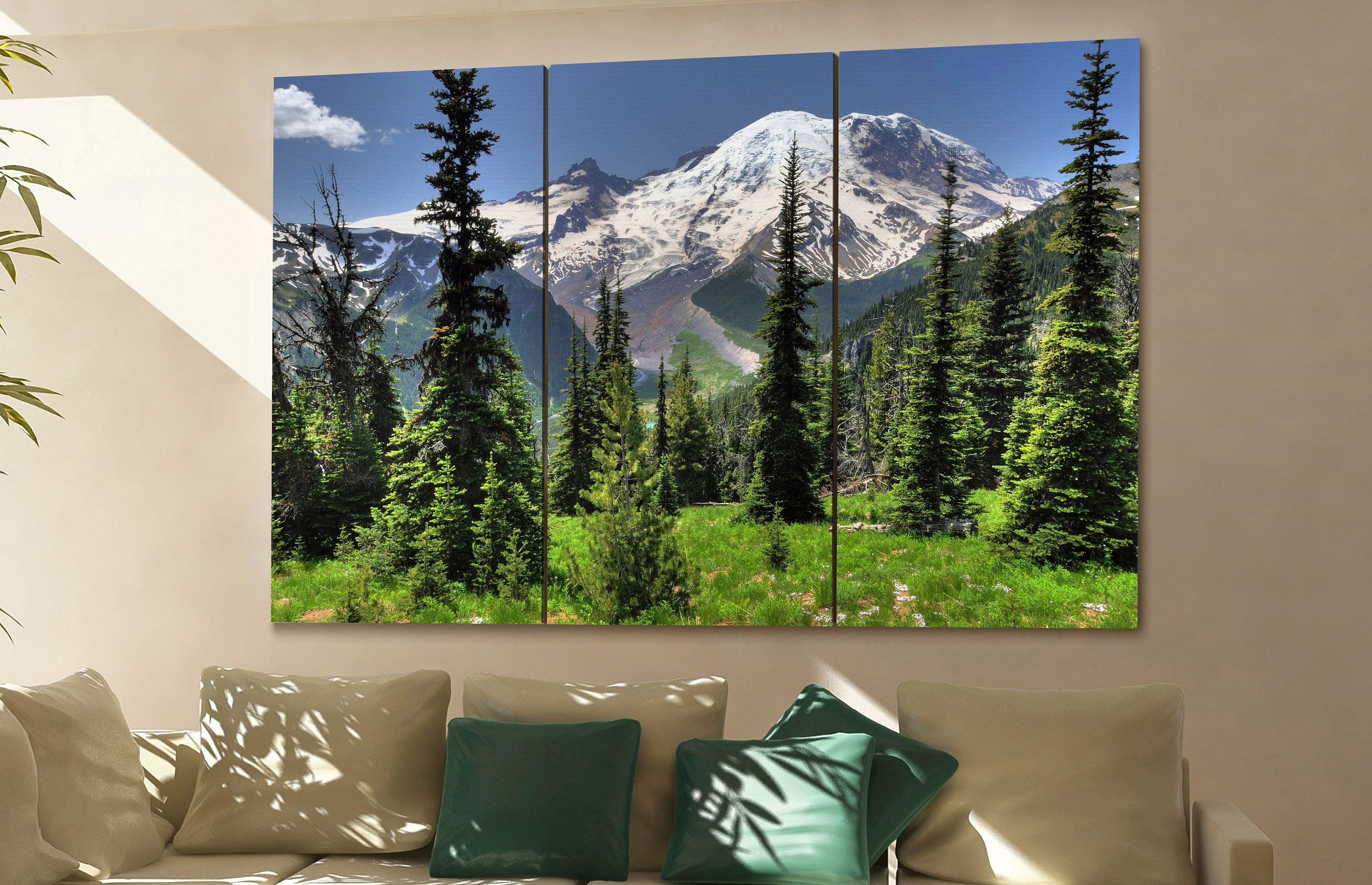 Mt Rainier wall art Mt Rainier canvas Mt Rainier canvas wall Etsy