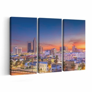 Corpus Christi Skyline Canvas print || Corpus Christi Skyline Wall Art || Corpus Christi Skyline Poster || Corpus Christi Skyline home decor